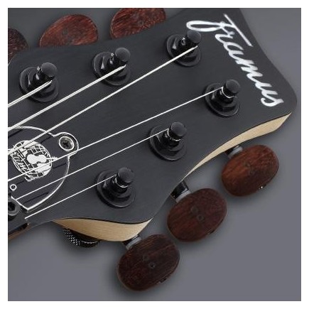 Framus Parts - Ratio Locking Machineheads, 8-String, Rosewood Buttons - Black